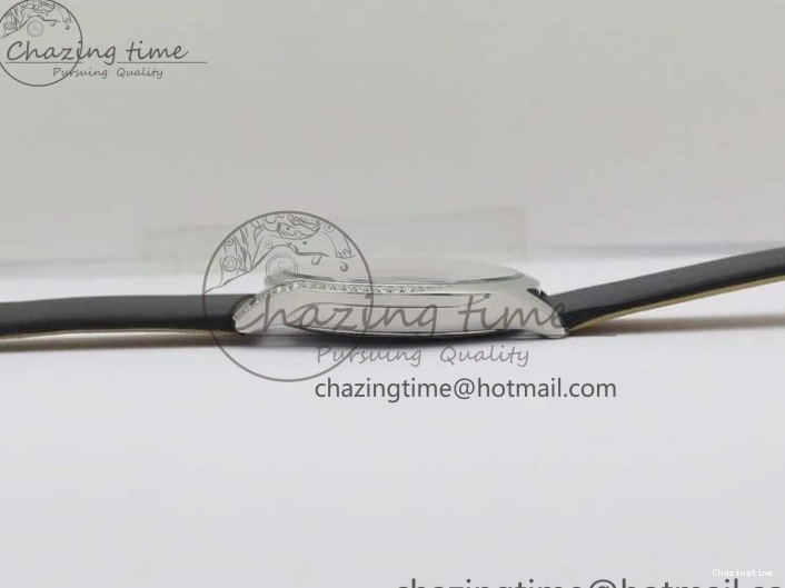 0410 StreetReady Ladies’ De Ville Trésor Diamond SS 3AF 1:1 Best Edition White MOP Dial RG Markers On Black Fabric strap Swiss Quartz 7884